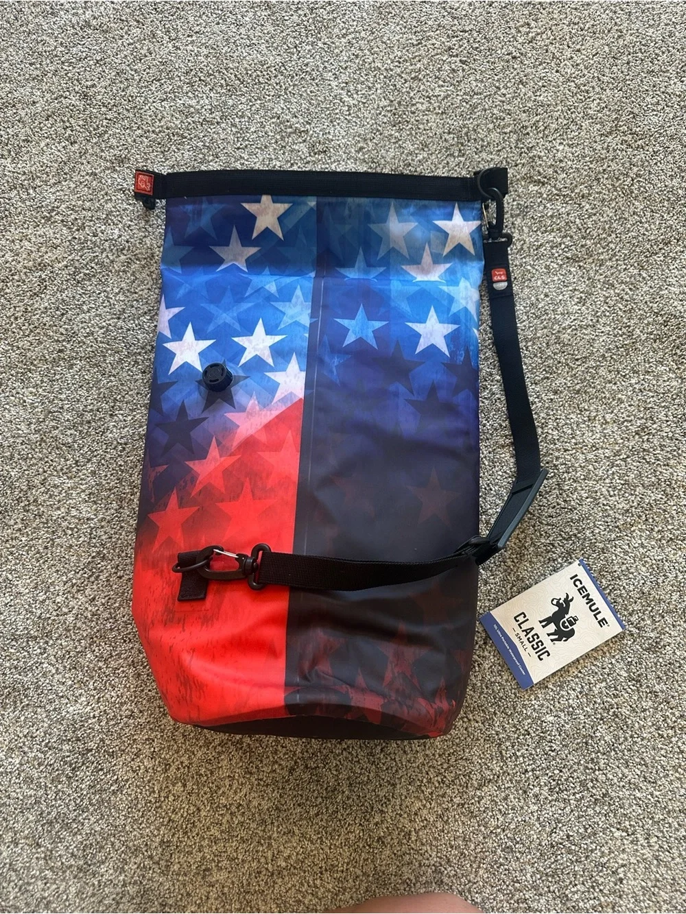 ICEMULE Classic Waterproof Cooler Bag - Red & Blue Star Print